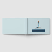 Serene Pastel Blue Lighthouse Illustration (Complet)