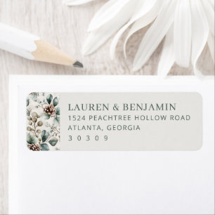 Serene Pastel Botanisch Etiket