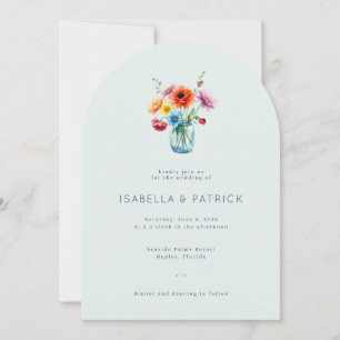Serene Pastelkleurige Waterverf Bloemenpot Kaart