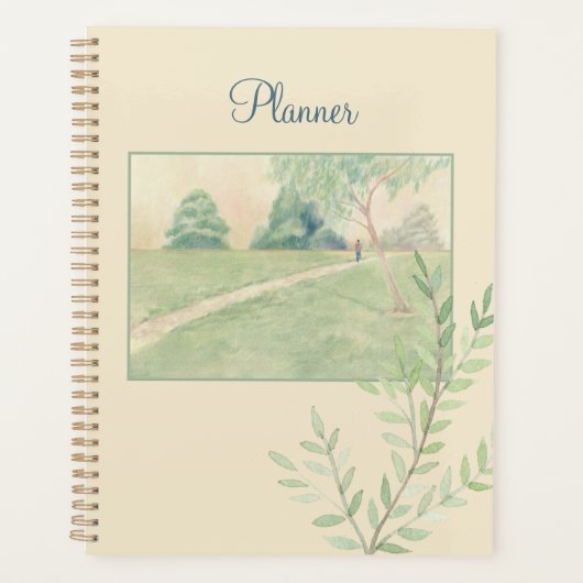 Serene Path Watercolor Dagelijkse Planner (Voorkant)