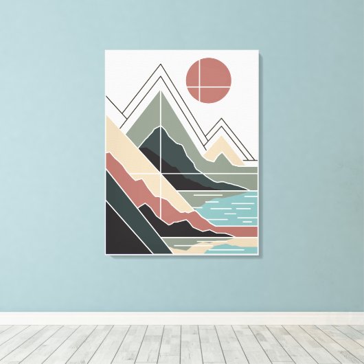 Serene Peaks Canvas Afdruk (Insitu (Houten vloer))