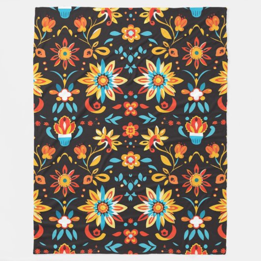 Serene Petal Patterns 60x80 Fleece Deken (Voorkant)