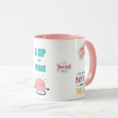  SERENE PINK& WHITE TWO-TONE 15OZ. CERAMIC MUG MOK (Voorkant rechts)