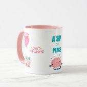  SERENE PINK& WHITE TWO-TONE 15OZ. CERAMIC MUG MOK (Voorkant links)
