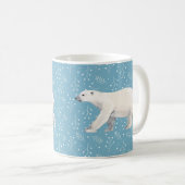 Serene Polar Beer Blauw & Wit Winter Mok (Voorkant rechts)