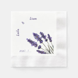 Serene Provence Lavender Floral Wedding Servet