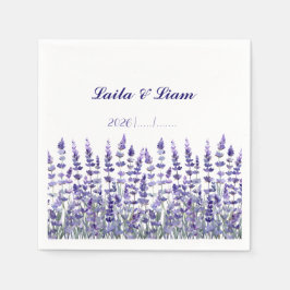 Serene Provence Lavender Floral Wedding Servet
