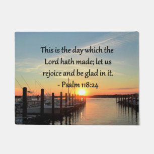SERENE PSALM 118:24 ZONSONDERGANG OVER HET MEER DEURMAT