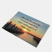 SERENE PSALM 118:24 ZONSONDERGANG OVER HET MEER DEURMAT (Schuin)