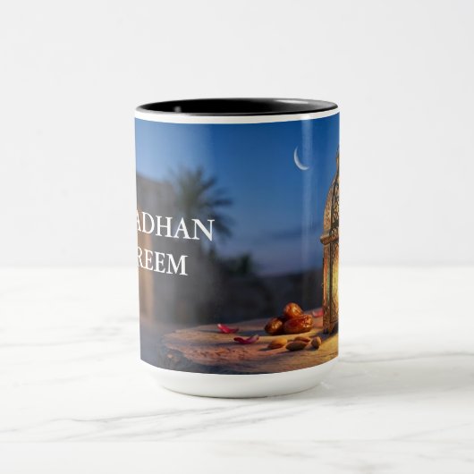 Serene Ramadan Twilight - Lantern & Dates Mug (Centre)