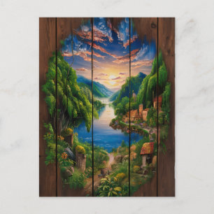 Serene reflecties: een portret van de meren briefkaart