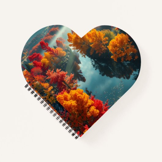 Serene River Shore Reflection Nature Art  Notitieboek (Voorkant)