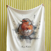 Serene Robin, op maat Fleece Deken