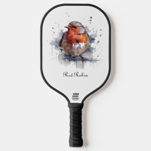 Serene Robin, op maat Pickleball Paddle (Voorkant)
