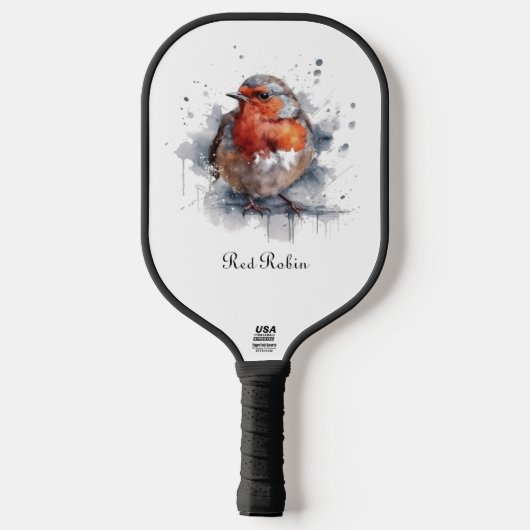 Serene Robin, op maat Pickleball Paddle (Achterkant)