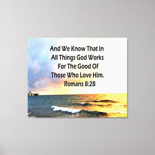 SERENE ROMEINEN 8:28 SCHRIFT VERS CANVAS AFDRUK (Voorkant)