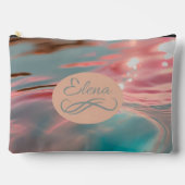 Serene roze en blauwe Waterverf met aangepaste naa Etui (Voorkant)