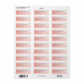 Serene Roze Waterverf Gradiënt Etiket (Full Sheet)