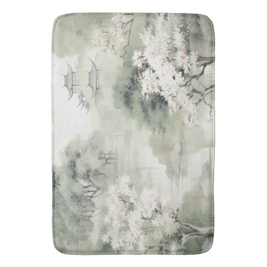 Serene rust Japans thema Badmat (Voorkant Verticaal)