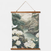 Serene rust Japans thema Hangend Wandkleed (Voorkant)