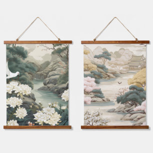 Serene rust Japans thema Hangend Wandkleed