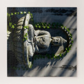 Serene rustige Boeddhafontein Legpuzzel (Horizontaal)