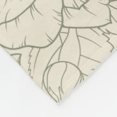 Serene Sage Green | bloesem Rozen Fleece Deken (Hoek)