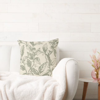 Serene Sage Green | Rustic Vine Charm Cottagecore Kussen