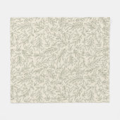 Serene Sage Green | zachte bladschelp Fleece Deken (Voorkant (Horizontaal))
