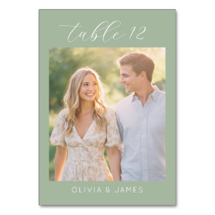 Serene Sage Minimalistische Foto Kaart