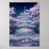 Serene Sakura Temple Poster (Voorkant)
