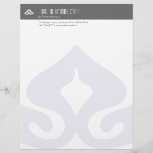 Serene Salon Letterhead Briefhoofd (Voorkant)