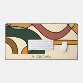 Serene Savanna Gentle Abstract Earthy Monogram (Clavier et souris)