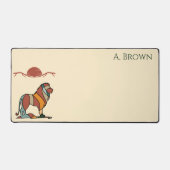 Serene Savanna Kind Lion Abstract Monogram (Recto)