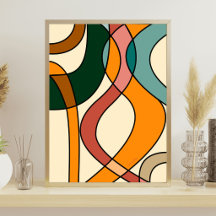 Serene Savannah Zachte Abstracte Moderne Aardse
