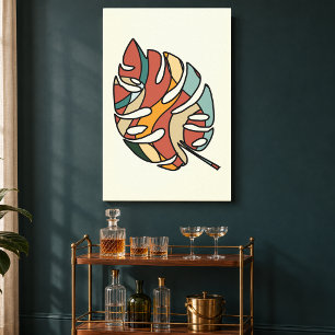 Serene Savannah Zachte Blad Abstracte Moderne Kuns Canvas Afdruk