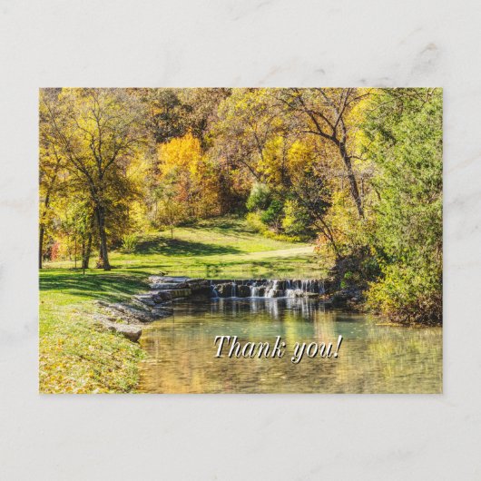 Serene Scene op Dogwood Creek Dank u Briefkaart (Voorkant)