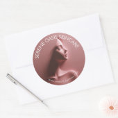 Serene Schoonheid Huidverzorging, Massage, Spa Roz Ronde Sticker (Envelop)