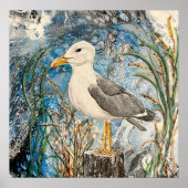 Serene Seagull Print (Voorkant)