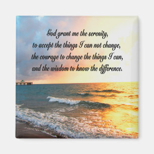 SERENE SERENITY PRAYER SUNRISE FOTO-ONTWERP MAGNEET