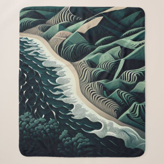 Serene Shores Sherpa Deken