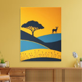 Serene Silhouetten Canvas Afdruk (Insitu (Woonkamer))