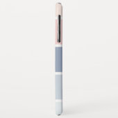 Serene Skies Dusty Blue Blush Stripes Personalized Case-Mate iPhone Case (Achterkant/links)