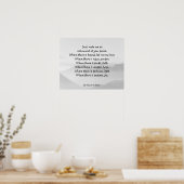 Serene Sky Gray St. Francis Assissi Prayer Poster (Keuken)