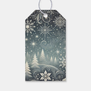 Serene Snowy Forest Gift Labels Cadeaulabel
