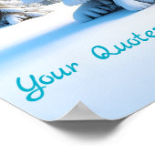 Serene Snowy Mountain Landscape & Winter Pine Tree Poster (Hoek)