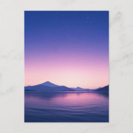 Serene Starry Night Mountain Lake Briefkaart