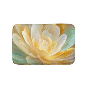 Serene Straling van Gouden en Aqua Bloemblaadjesla Badmat