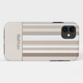 Serene strepen minimalistisch Case-Mate iPhone case (Achterkant (horizontaal))