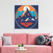 Serene Summit Grafisch Canvas Afdruk (Insitu (Woonkamer))